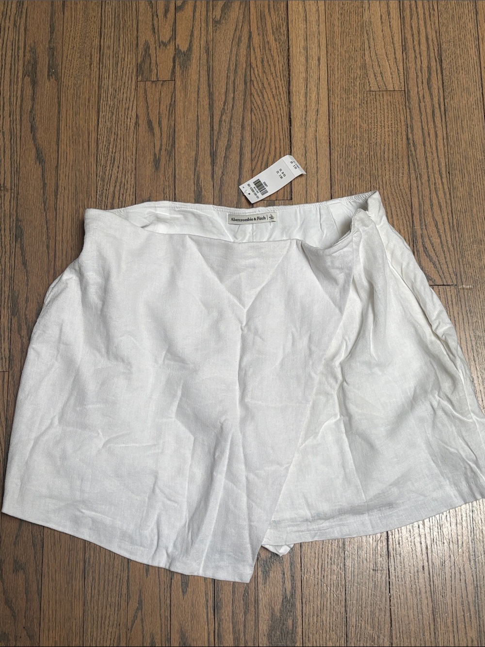 Abercrombie & Fitch L White Linen Skort